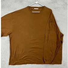 Cutter Buck T-Shirt Adult 3XT Tall Brown 100% Pima Cotton Long Sleeve Tee Mens