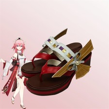 Anime Genshin Impact Yae Miko Cosplay Props Shoes Women's High Heeled Sandals