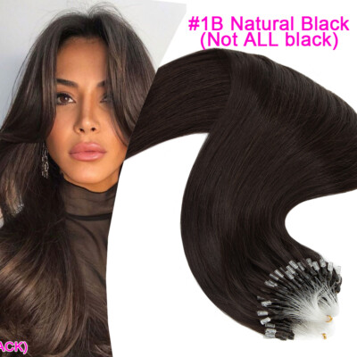 1G 200S Thick Micro Ring Loop Tip 100% Remy Human Hair Extensions Nano Bead Link