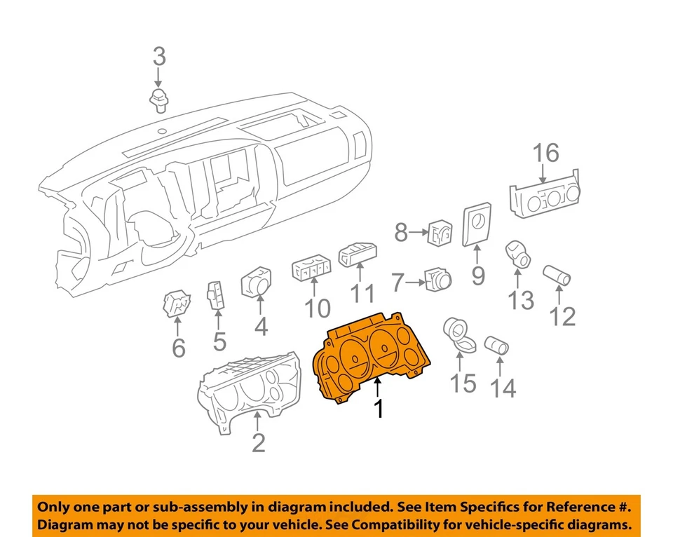 Medidor de velocímetro usado se adapta a: Chevrolet Silverado 2500 2013 camioneta clúster MPH EE. UU. Foto 3 de 4