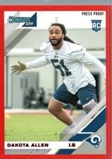 2019 Donruss #267 Dakota Allen Press Proof Red