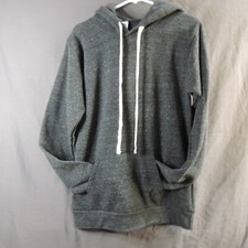 Unisex Pullover Hoodie Casual Hooded Solid DARK GRAY Pocket Sweatshirt M