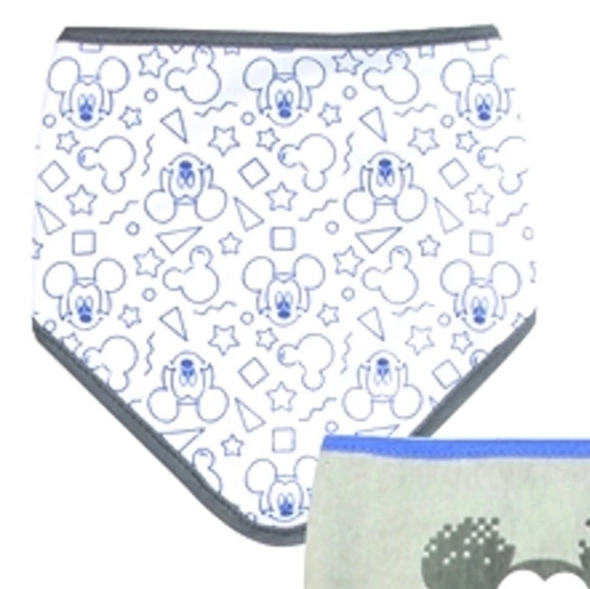 NUEVO Disney Mickey Mouse Bandana Baberos Babeo Dentición Comer Juego de 3 Piezas Azul Rojo Foto 4 de 4