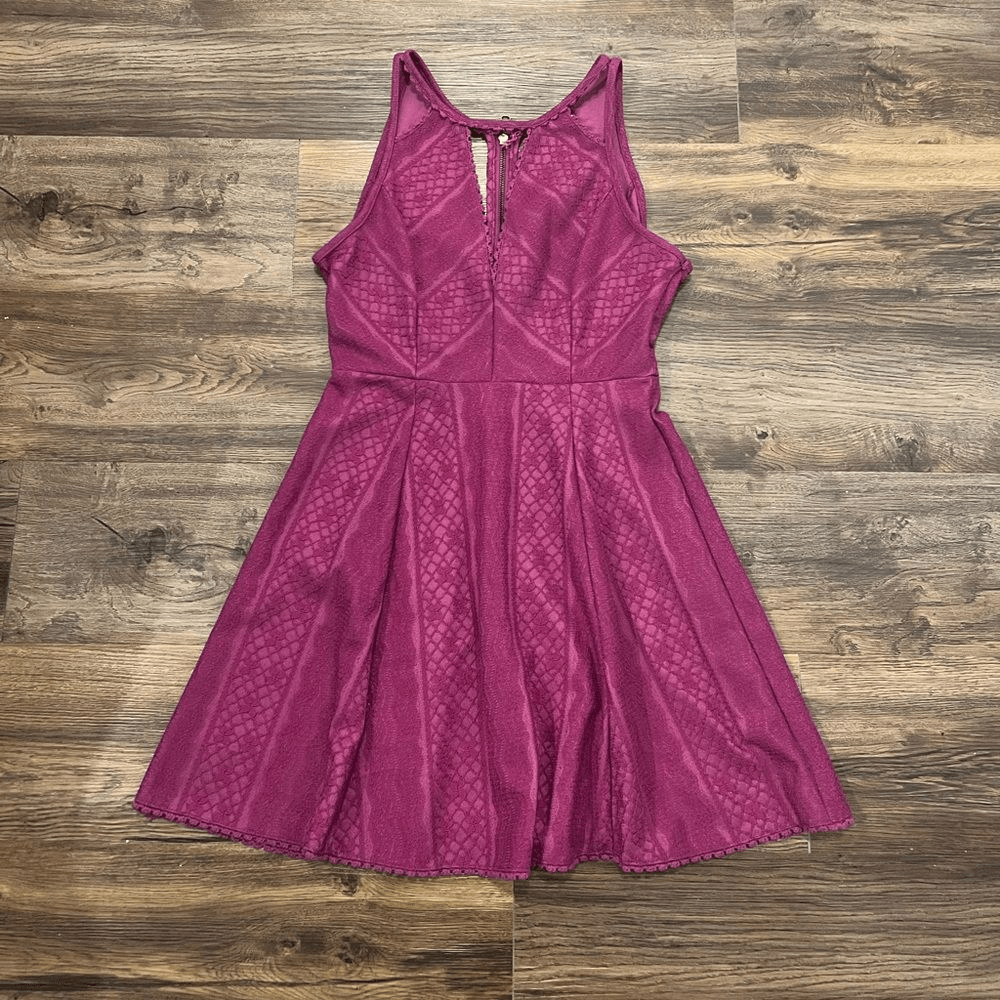 FreePeople Pink Fit and Flared Patterned Dress | eBay