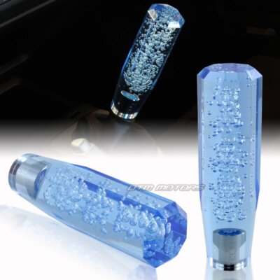 Universal JDM Manual Trans Octagon Bubble Lever Stick Shift Screw on Knob Blue