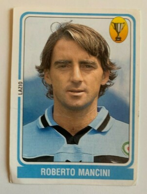 *RARE* Roberto MANCINI Lazio Panini Supercalcio 1998 1999 N.218 Calcio Cups