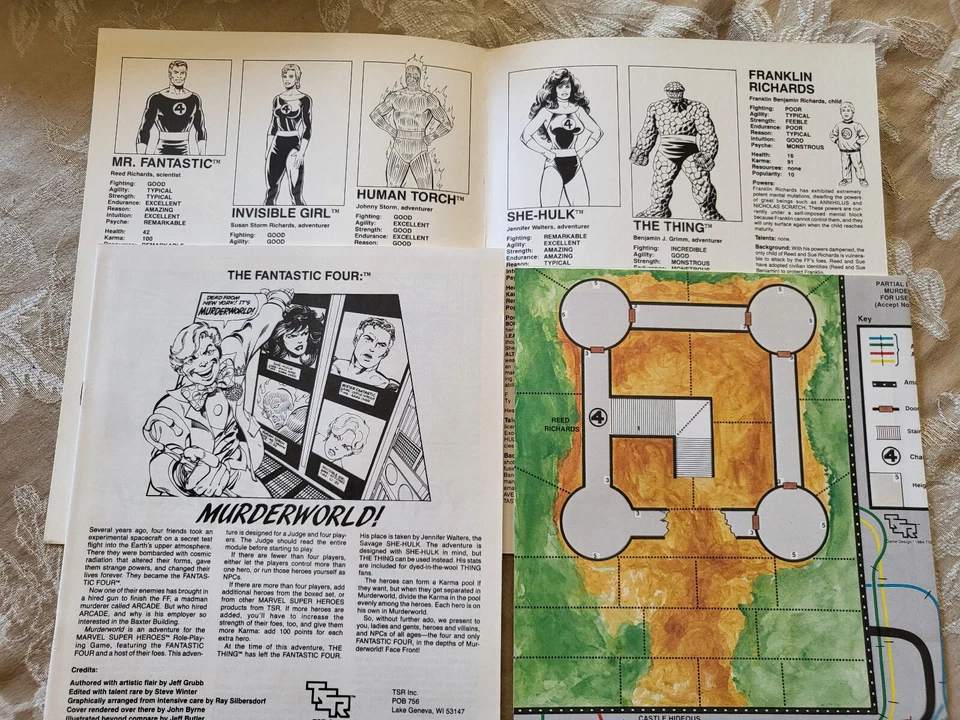 Murder World MH-3 Marvel Super Heroes RPG Adventure, TSR 6855, Fantastic Four - Image 2 of 3