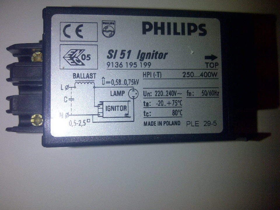 Philips SI 51 ParalIel Electronic Ignitor Lamp Control Gear HPI T 250W/400W #iW