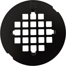 Matte Black Brass Snap-In Shower Strainer Grid Drain Cover - 25 Pack