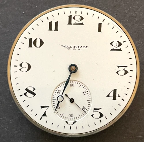 Antique 1918 Waltham 1894 235 Pocket Watch Movement Parts/Repair 12s 17j USA