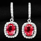 Striking Pink Padparadscha Sapphire 6.30Ct 925 Sterling Silver Handmade Earrings