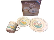 Vintage 1984 Hallmark Baby's Heirloom Dish Set Bowl Cup Plate Microwave Safe