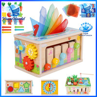 Montessori Spielzeug TüCherbox 6 In 1 Ab 6 Monate FüR Baby Ab 1 Jahr