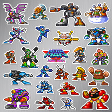 Mega Man The Power Battle Magnets Arcace Game Pixel Art 24 Magnet Pack
