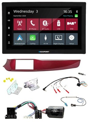 Blaupunkt 2DIN Lenkrad USB Bluetooth DAB Autoradio für Alfa Giulietta rot 940 20