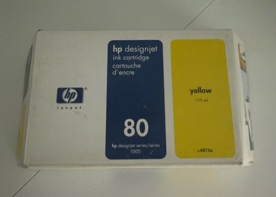 Original hp 80 gelb tintenpatronen hp C4873A hp designjet 1050 1055 OVP