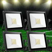 4X 100W 10000Lm Led Fluter AußEn Strahler Flutlicht Scheinwerfer Warmweiß Lampe