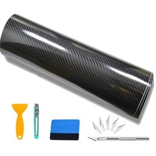 Autofolie Carbon Schwarz Vinyl Car Wrapping Schutzfolie 30x300cm