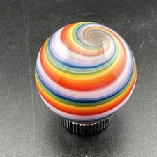 Contemporary Handmade Art Glass Marble .99" Pretty Spiral Swirl MIB, Colorful