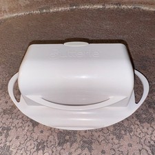 Butterie Flip-Top Butter Dish White Plastic Storage Container