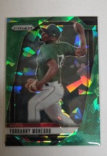2025 Panini Prizm - Yordanny Monegro, Yordanny Monegro #25 Green Ice Prizm (RC)