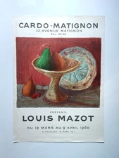 Louis Mazot Poster Exhibition 1960 Galerie Cardo-Matignon Exhibition Still Life
