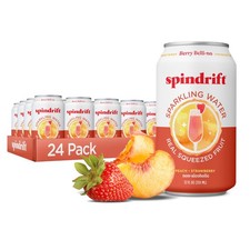 Spindrift Sparkling Water, Berry Belli-no Flavored, 12 Fl Oz Pack of 24 