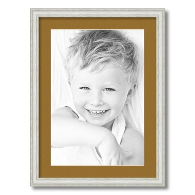 ArtToFrames Matted 17x23 White Picture Frame with 2'' Mat, 13x19 Opening 4098