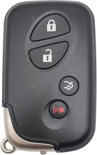 4 Buttons Replacement Key Fob Shell fit for Lexus ES RX is LS NX GS Black
