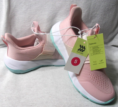 All In Motion Dillon Slip-On Performance Sneakers Kid's 5 Pink Blush''New W/Tags''