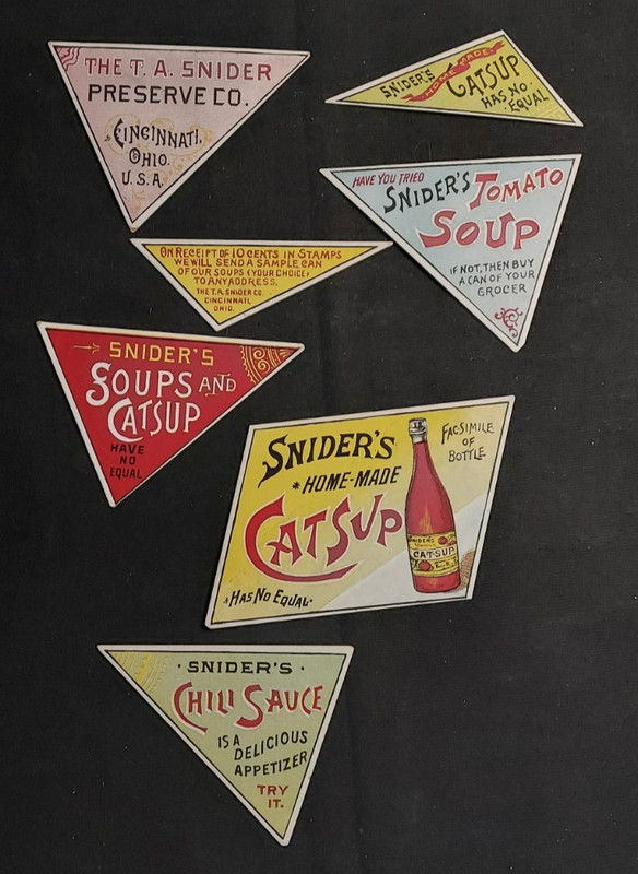 Lot Of Seven Die Cut Puzzle Pieces TA Snider Cincinnati OH Catsup Soup Preserves