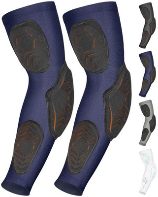Exxact Sports Football Padded Arm Sleeves, 3-Pad Tricep Elbow Forearm Coverage