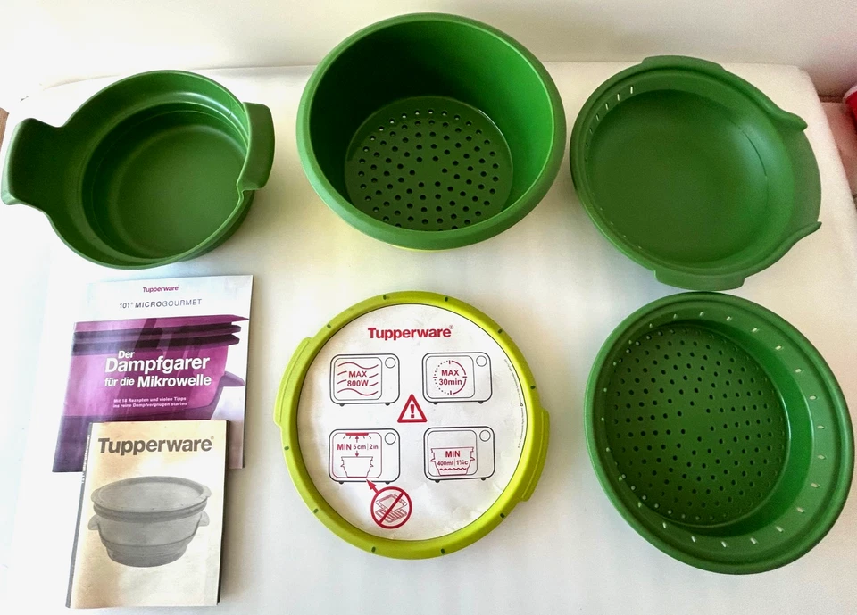 Tupperware 101° MicroGourmet, Dampfgarer, grün, I 101, unbenutzt