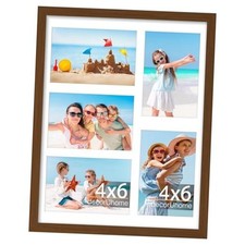 11x14 Picture Frames Collage Wall Decor, Display 5Pcs 4x6 11x14 5-4x6 Brown