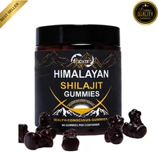 Himalayan Shilajit Gummies - Pure Resin, Energy & Immune Support - 60ct