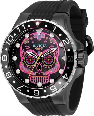 Invicta Aviator Dia De Los Muertos Men Watch w/ Mother of Pearl Dial 36854 50mm