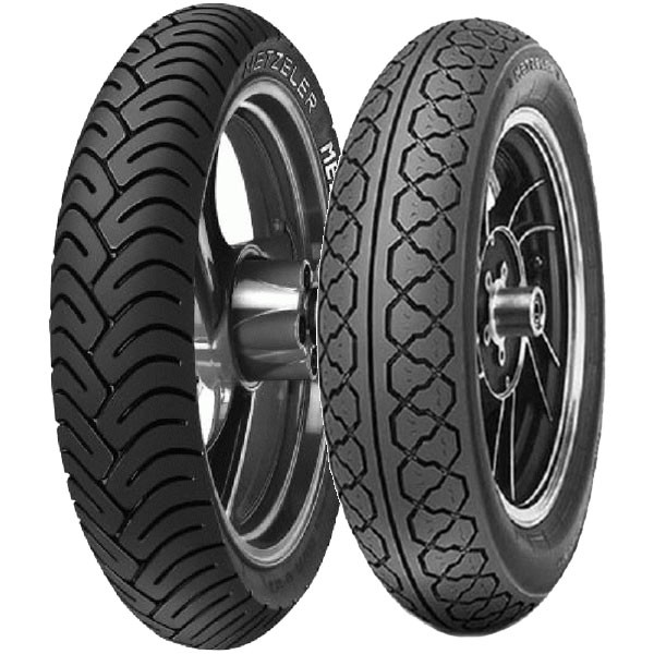 TYRE PAIR METZELER 3.00-18 52P ME 22 + 3.00-18 47S PERFECT ME 77