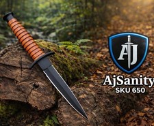 Handmade Fix Double Edge Blade Dagger Knife Survival Hunting Fighting War