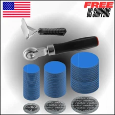 Round Tire Patch Repair Kit, 32mm 42mm 58mm Puncture with Roller Scraping Cutter