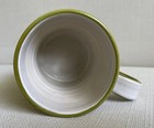 Italian Hand Painted Art Pottery Mug Green Flowers White Tea Coffee Cup Italy — photo 5