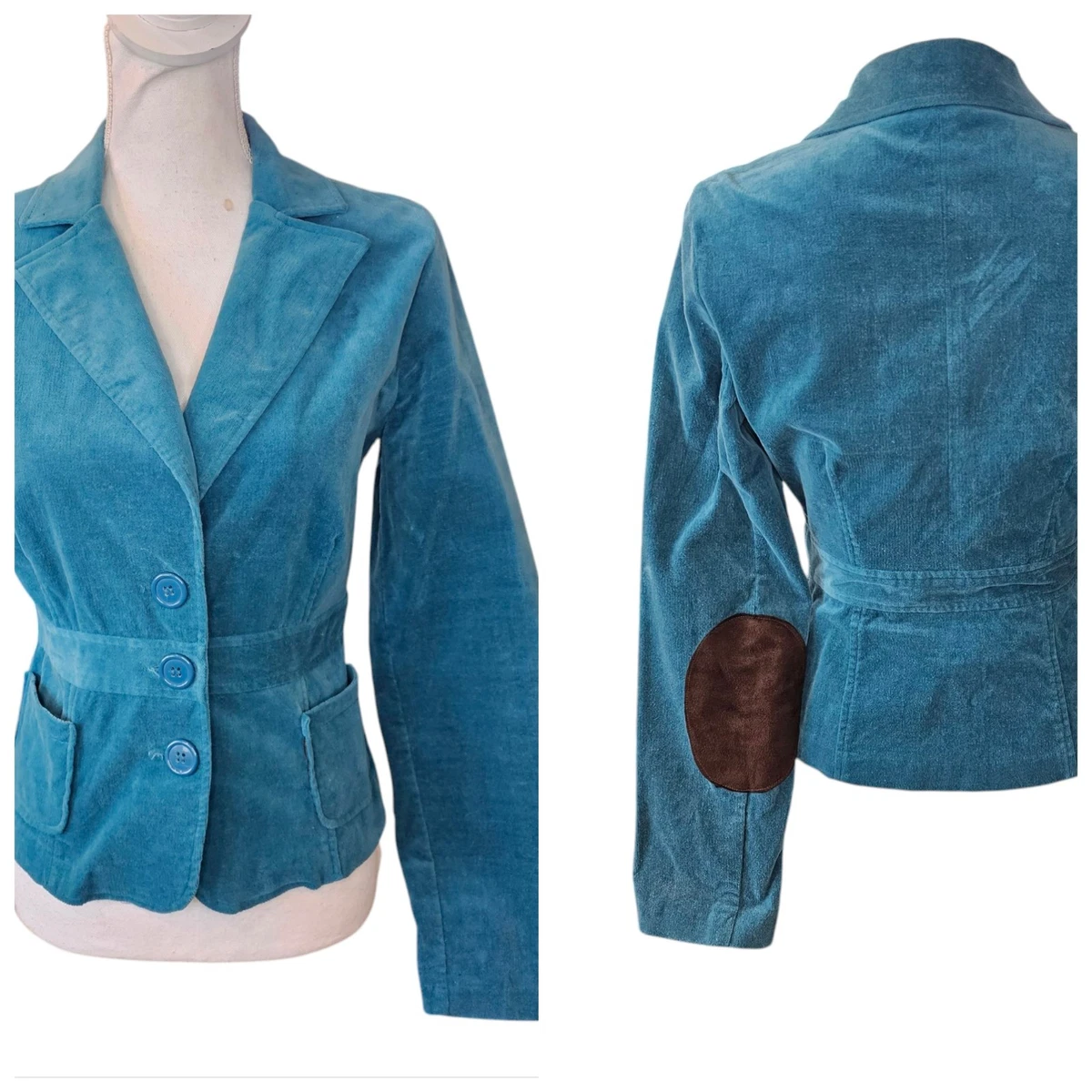 Blazer Femme Charlotte Russe Bleu Clair/crème - Taille S - Occasion Très Bon état