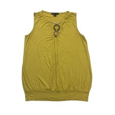 August Silk Shirt Womens Medium M Green Sleev...