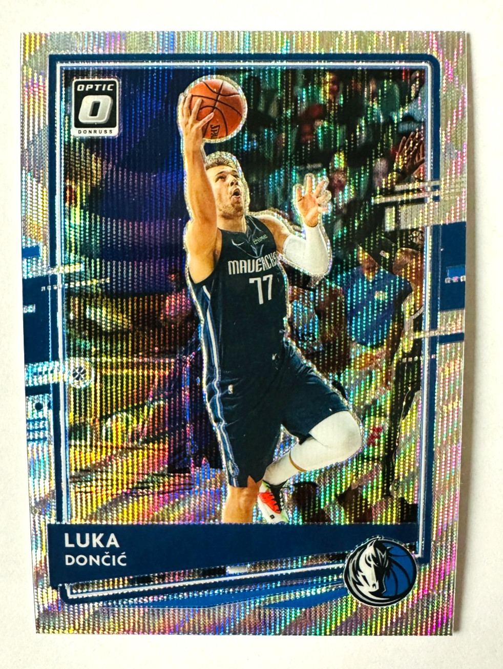 2020-21 Donruss Optic Luka Doncic SILVER Fanatics Prizm Card #86 Mavericks!
