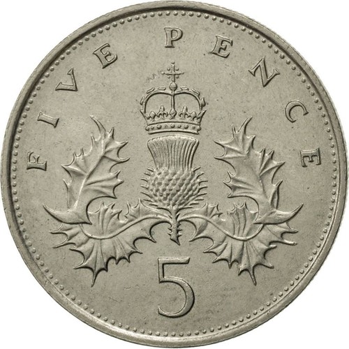 United Kingdom | 5 Pence Coin | Elizabeth II | Km:937 | 1985 - 1990 - Picture 3 of 12