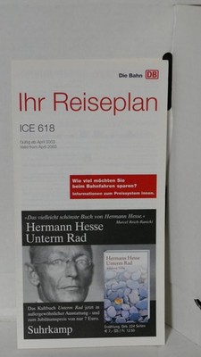 Deutsche Bahn AG - Ihr Reiseplan - ICE 618 - ab April 2003