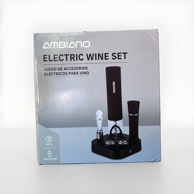 Ambiano Electric Wine Opener Set 7 Tools for Opening, Serving Preserving Wine