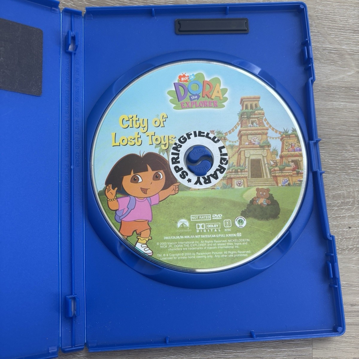 Dora The Explorer City of Lost Toys DVD 2003 Nick Jr Kids Toddler