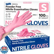 Supmedic Medical Nitrile Exam Gloves, 3.5 mil Powder-Free Food-Safe Disposabl