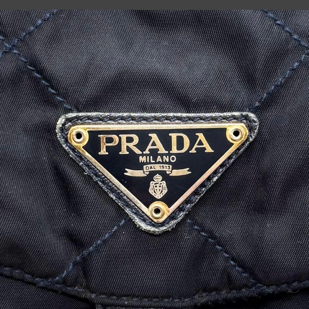 PRADA backpack quilted navy drawstring type - image 9