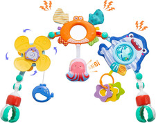 Baby Stroller Arch Toy,Adjustable Car Seat Toy with Sensory Activity toys